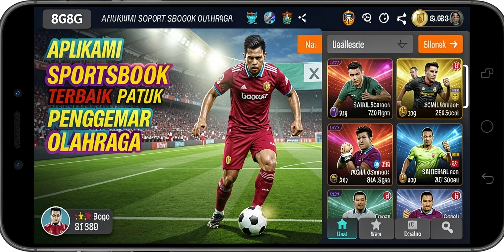 Screenshot utama 8G8G menampilkan taruhan olahraga yang seru.