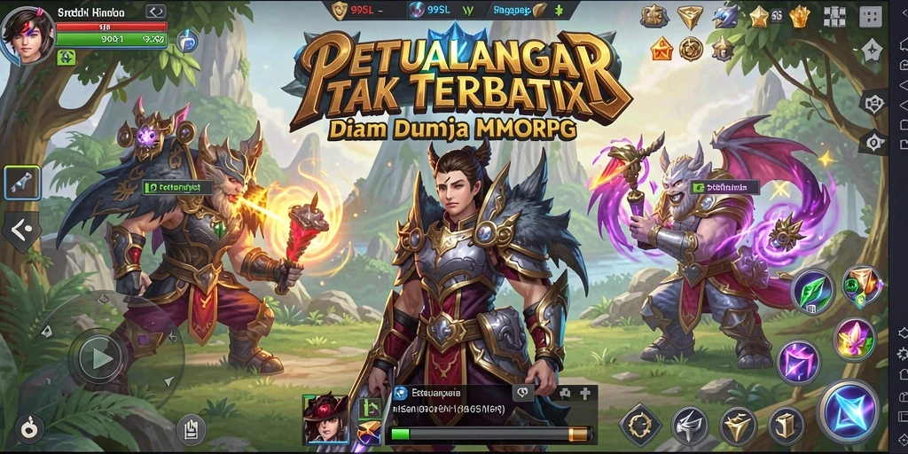 Tampilan gameplay 99SL yang menarik di dunia MMORPG.