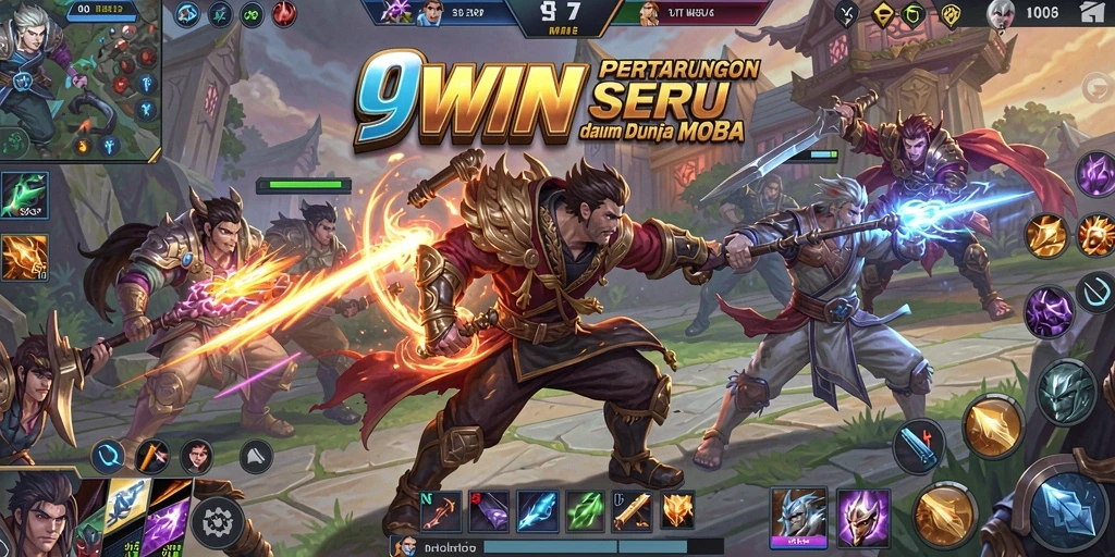 Screenshot gameplay 9WIN menunjukkan aksi seru dan strategi tim.