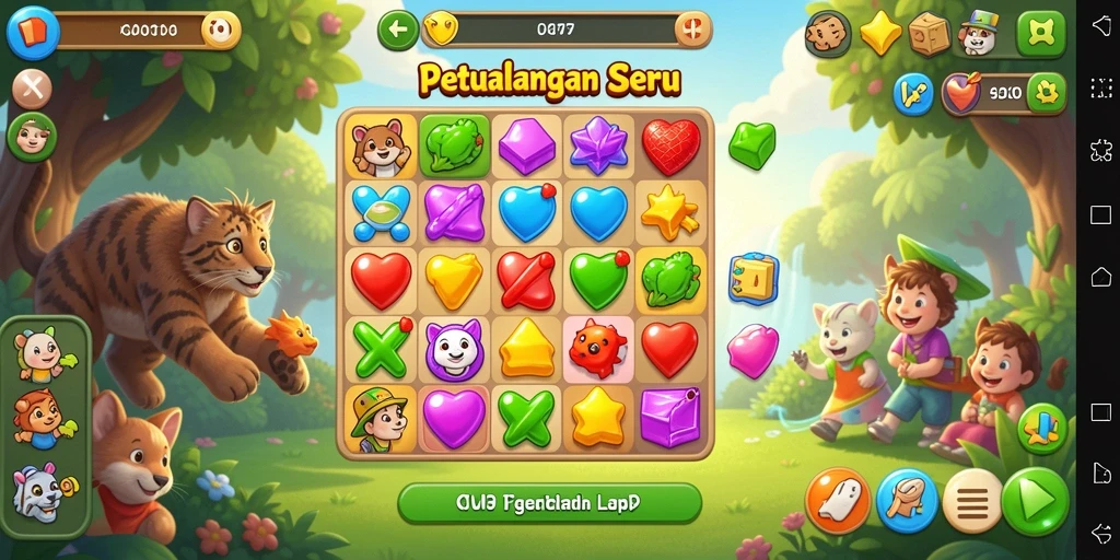 Menampilkan gameplay seru dan grafis cerah dari C0077.