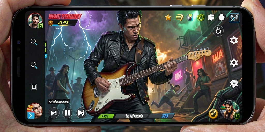 Screenshot utama D73 menampilkan gameplay yang dinamis dan menarik.