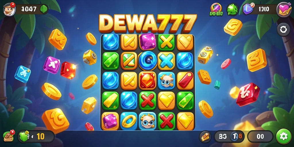 Tampilan gameplay dinamis dan penuh warna dari DEWA777.