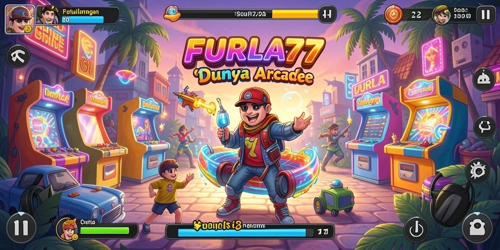 Tangkapan layar utama FURLA77 yang menunjukkan gameplay intens dan grafis menawan.