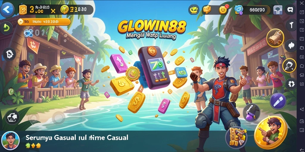 Tangkapan layar utama GLOWIN88 menunjukkan gameplay yang menyenangkan dan menarik.