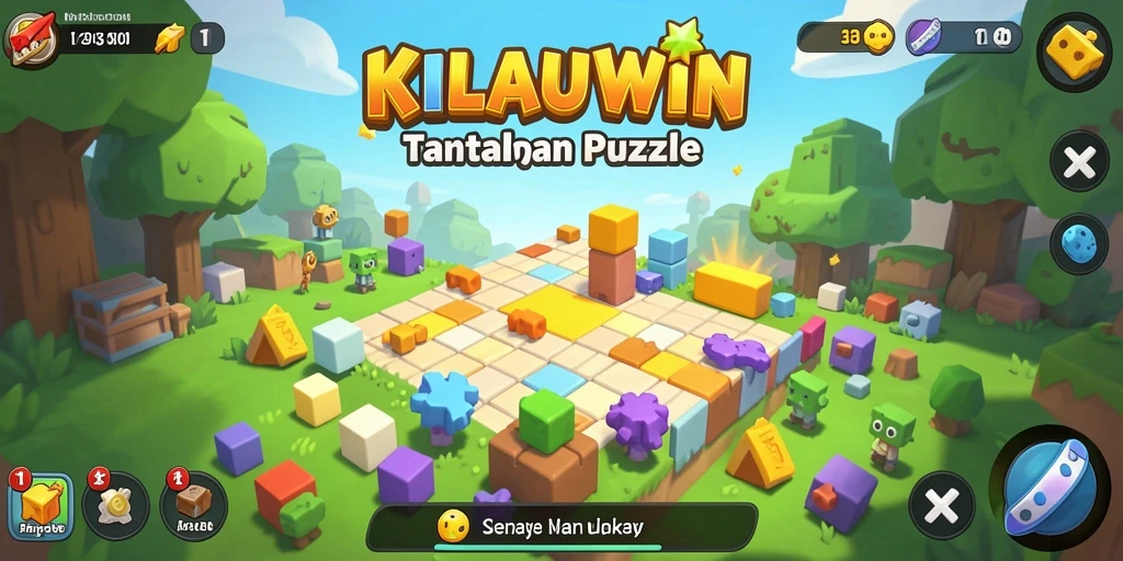 Tangkapan layar gameplay KILAUWIN dengan tantangan Puzzle menarik.