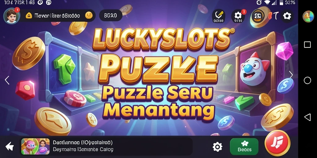 Screenshot gameplay LUCKYSLOTS menampilkan tantangan Puzzle yang menarik.