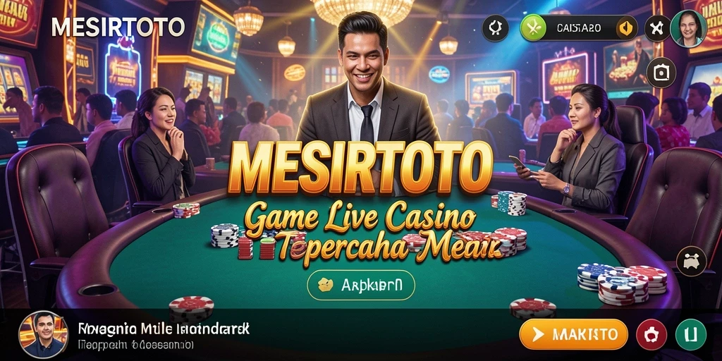 Tampilan utama gameplay Live Casino MESIRTOTO yang menarik.