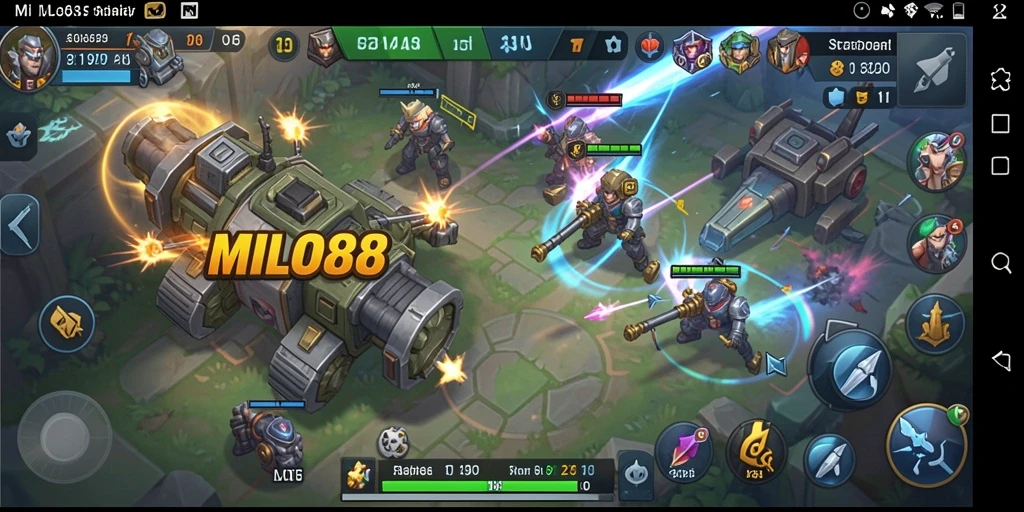 Tampilan gameplay <strong>MILO88</strong> yang intens dan penuh strategi.