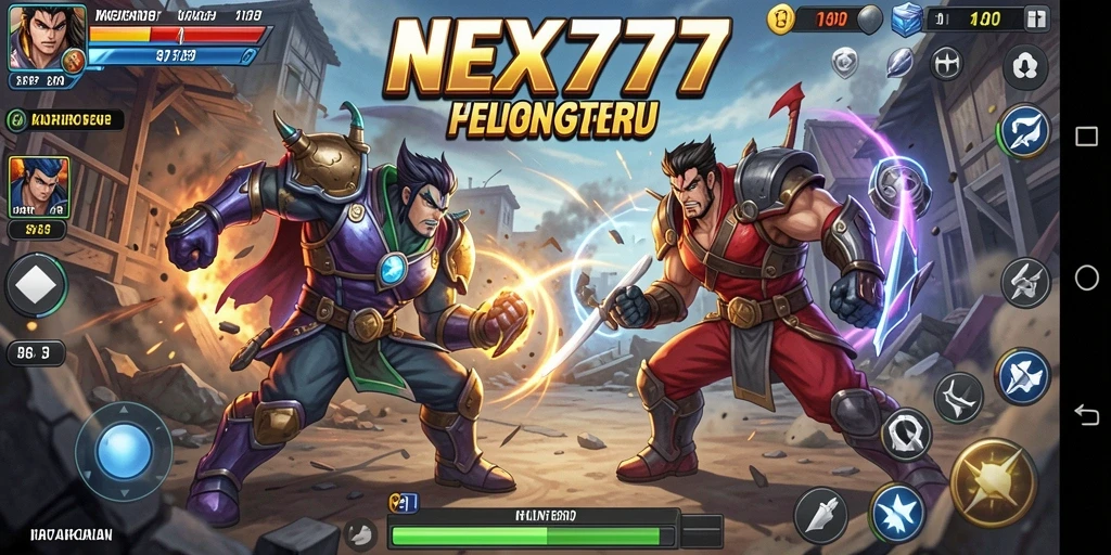 Gameplay seru NEX777 dengan pertarungan karakter yang epik.
