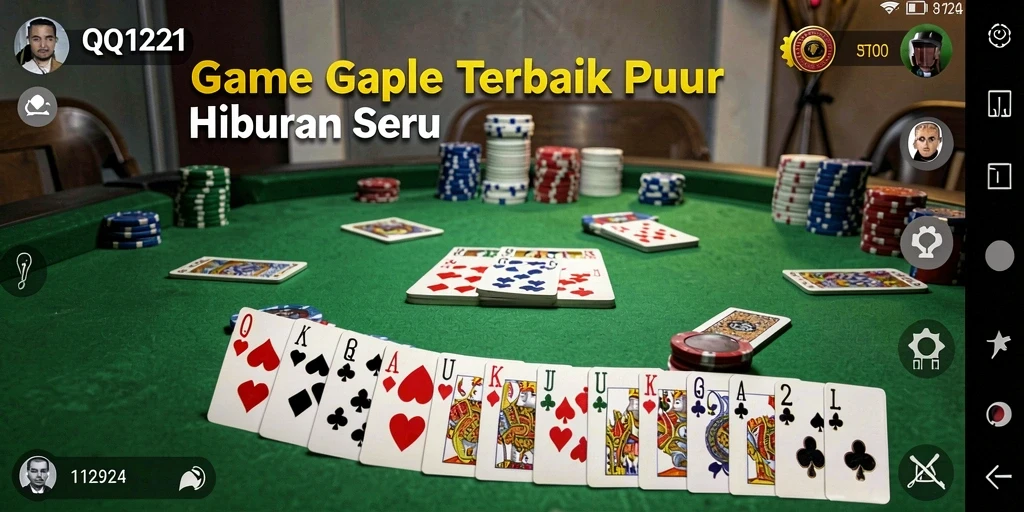 Tampilan gameplay Gaple yang seru di QQ1221.