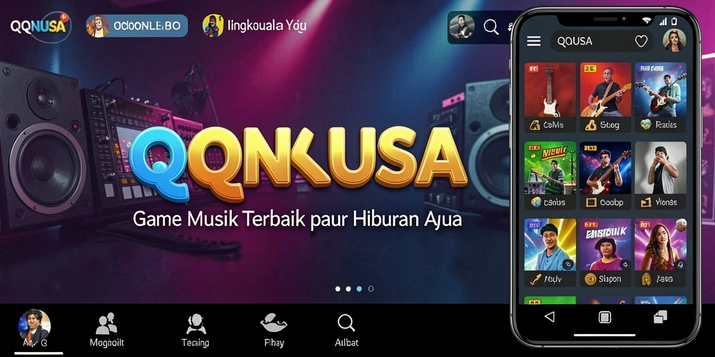 Tampilan gameplay QQNUSA yang penuh warna dan dinamis.