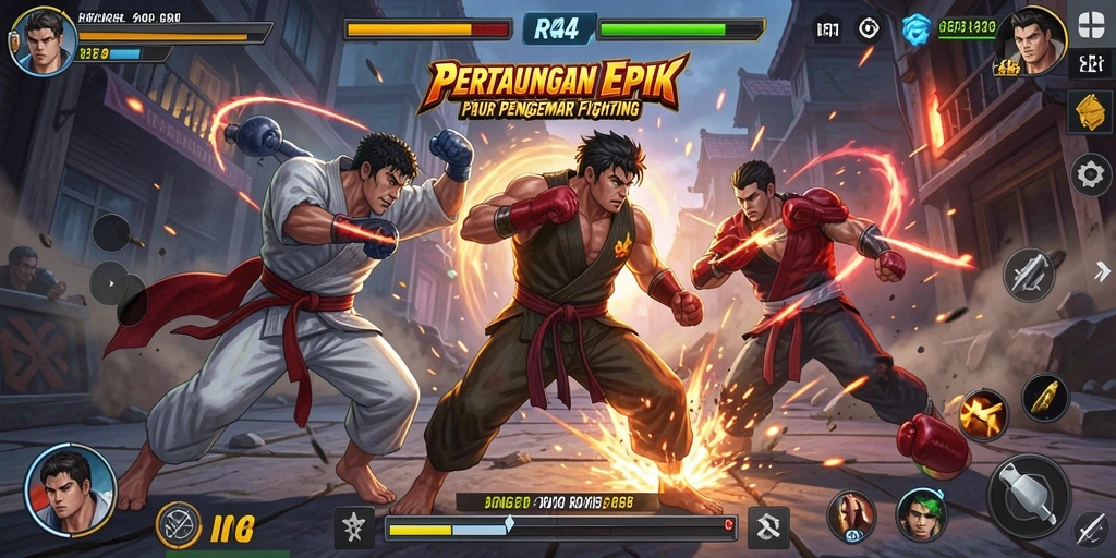Tampilan seru dari pertarungan di RR44, penuh aksi dan strategi.