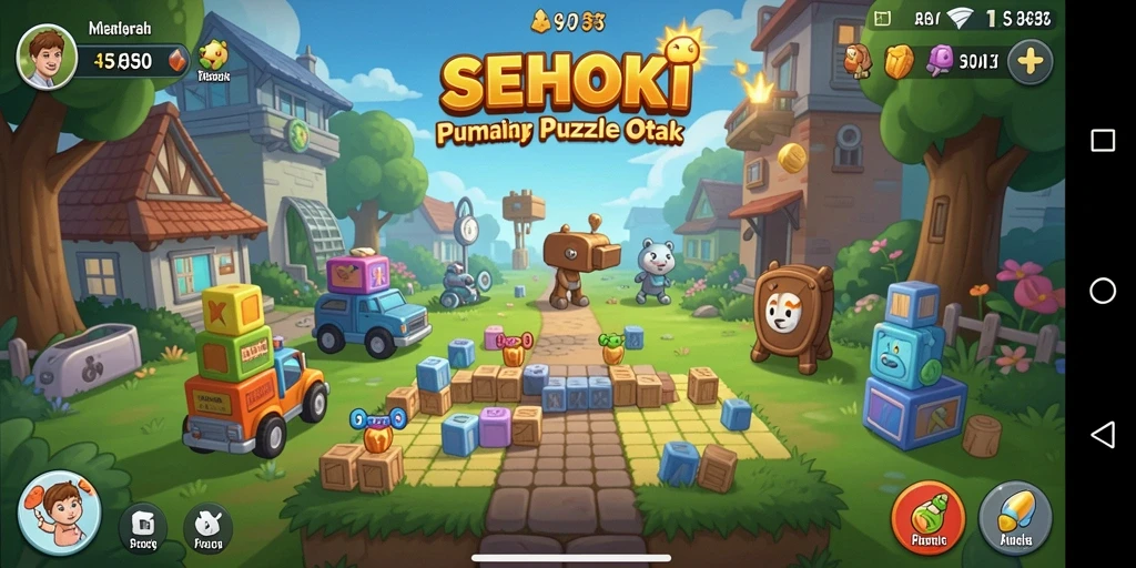 Screenshot SEHOKI menampilkan gameplay Puzzle yang menantang dan menyenangkan.