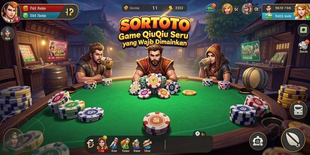 Gameplay SORTOTO yang menarik dengan teman-teman di QiuQiu.